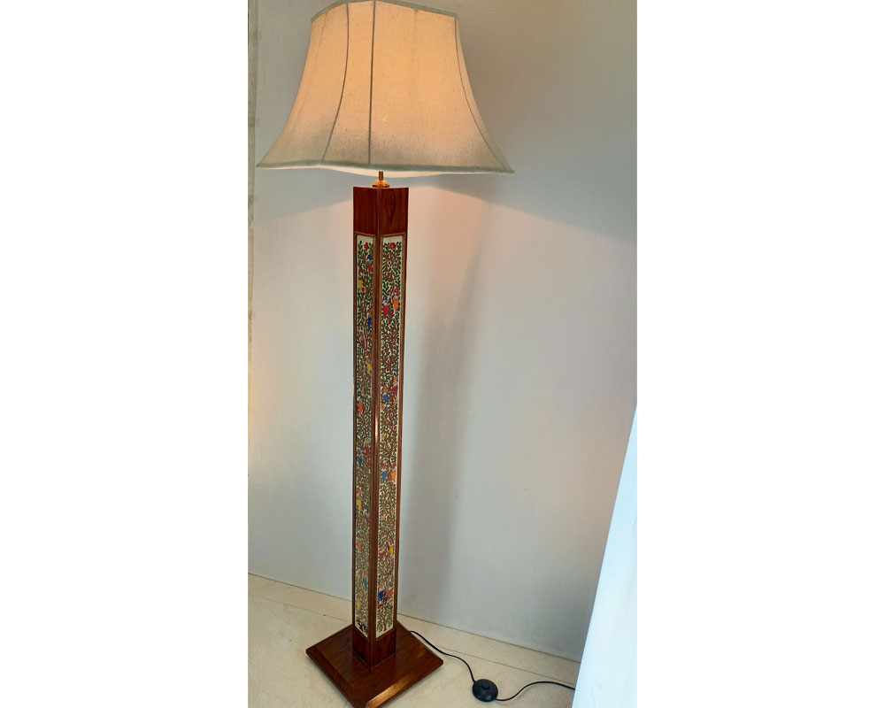 Mithila Art Floor Lamp With Shade - Image 2