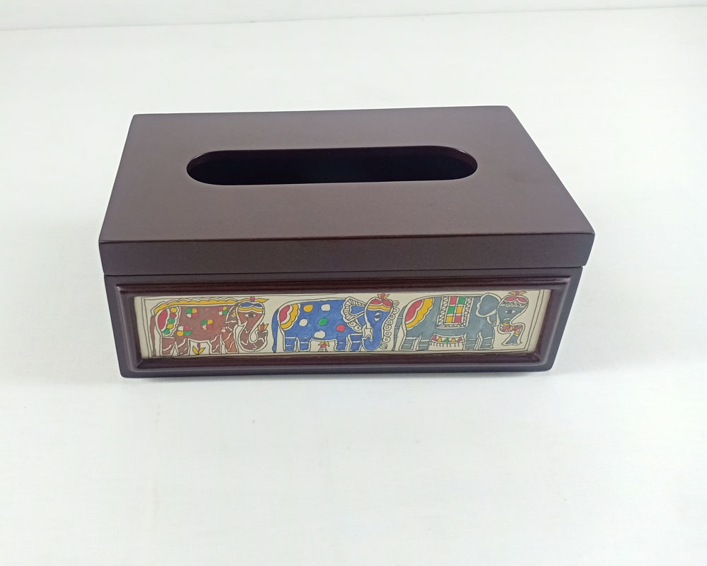 Mithila Art Tissue Box - Image 3