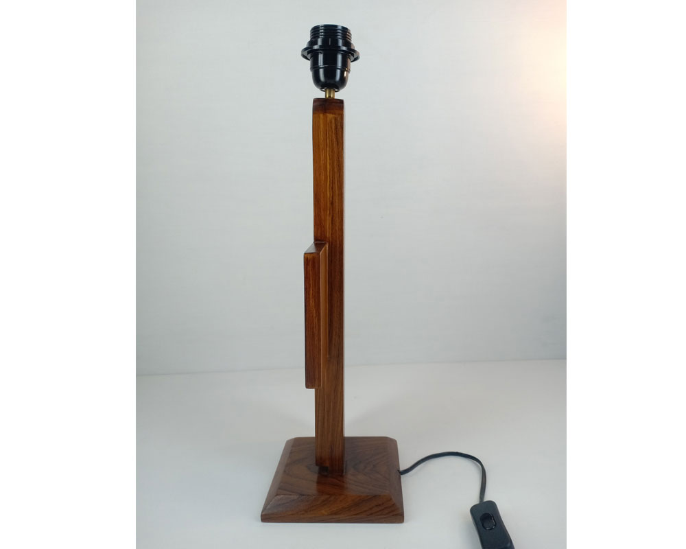 Leather/Gond/Pattachitra Mix Art: Table Lamp with shade - Image 4