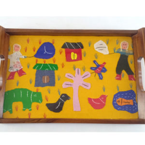 Applique Work Tray Medium Yellow Design
