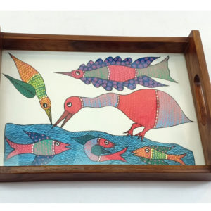 Gond Tribal Art Tray Medium