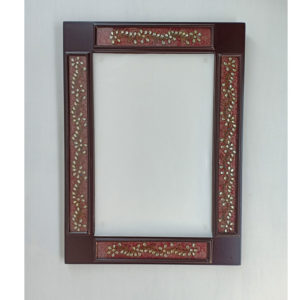Kundan Zardozi Work Mirror Art No. 1914 Maroon