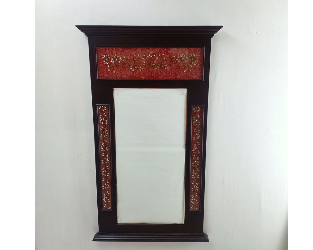 Kundan Zardozi Work Mirror Medium Maroon