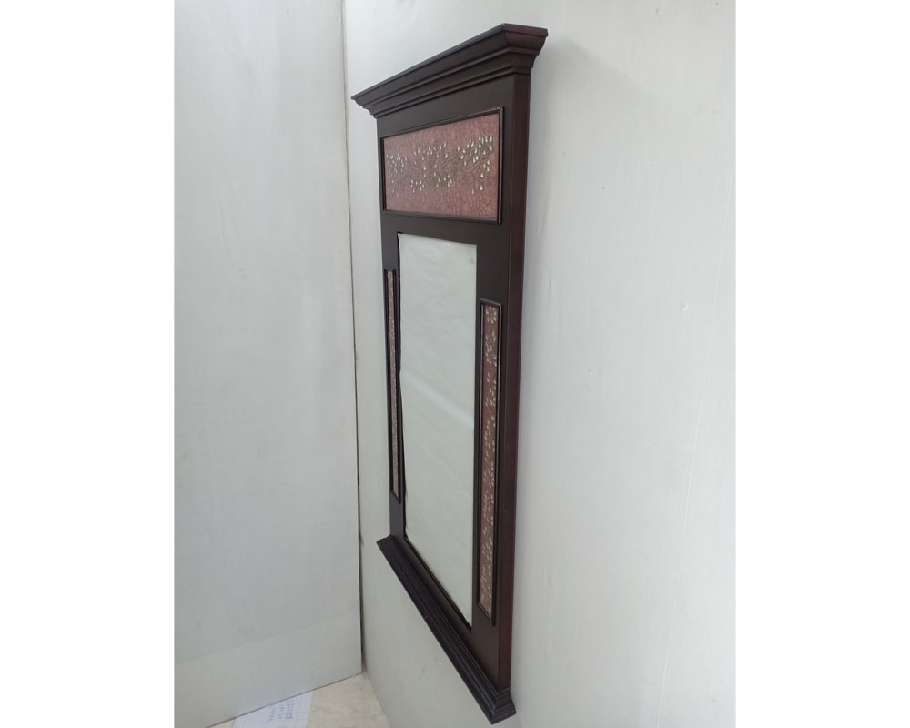 Kundan Zardozi Work Mirror Medium Maroon - Image 2