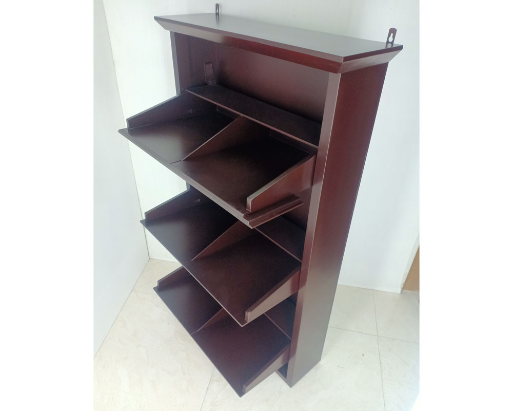Kundan Zardozi Work Shoe Rack Small Maroon - Image 4