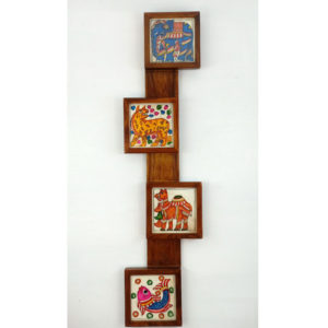 Leather Painting Wall Panel Vertical