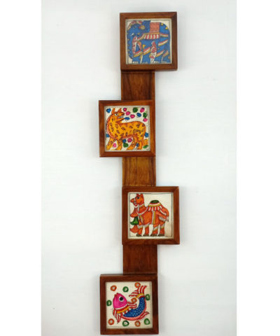 Leather Painting Wall Panel Vertical