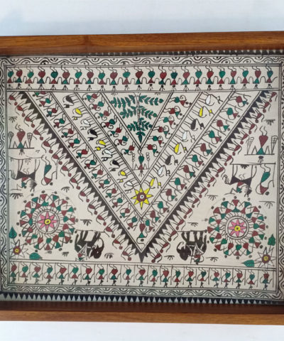 Saura Tribal Art Tray Large
