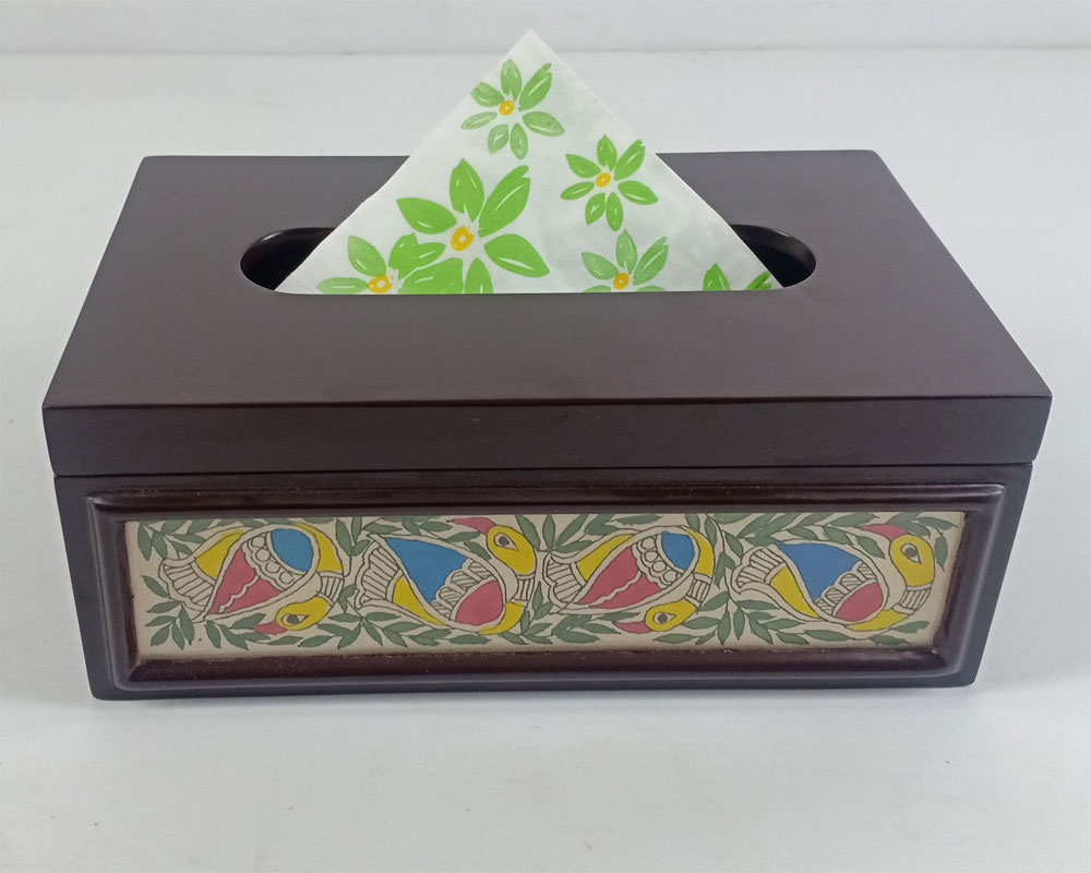 Mithila Art Tissue Box - Image 3