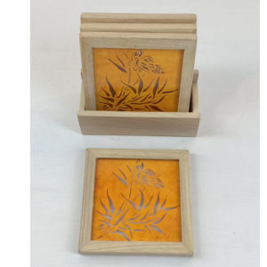 Sanjhi Art Coaster - Set of 4 with holder