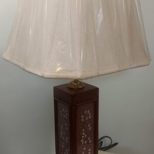 Kundan Zardozi Work 11"Table Lamp With Shade