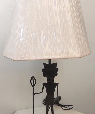 Bastar Tribal Iron Work Low Floor Table Lamp