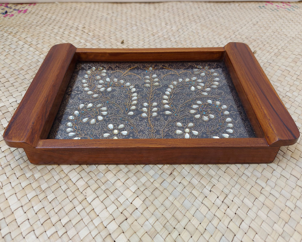 Kundan Zardozi Work Tray Small - Image 4