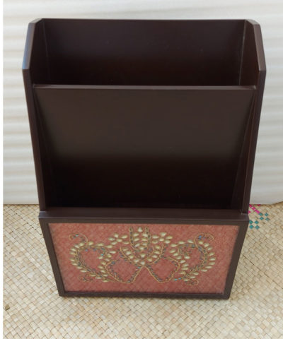 Kundan Zardozi Work Magazine Rack Small Standing