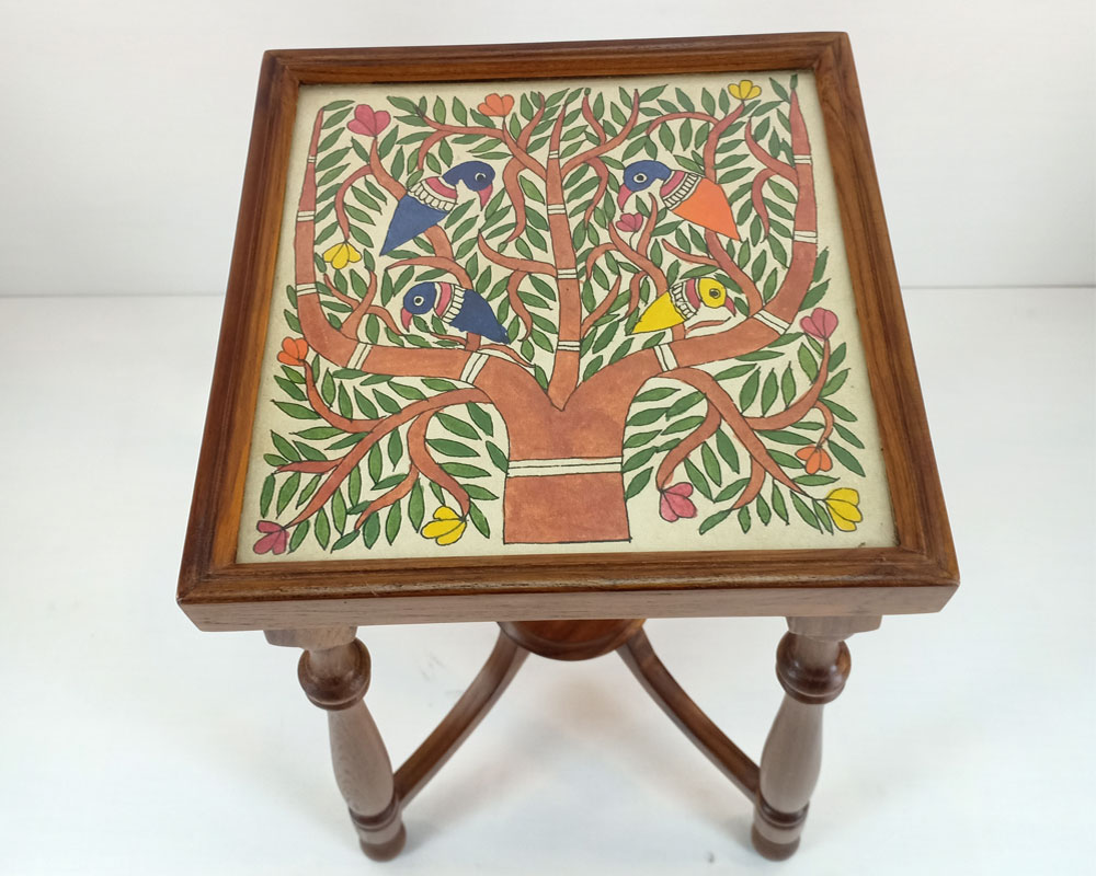 Mithila Art Side Table Small - Image 2