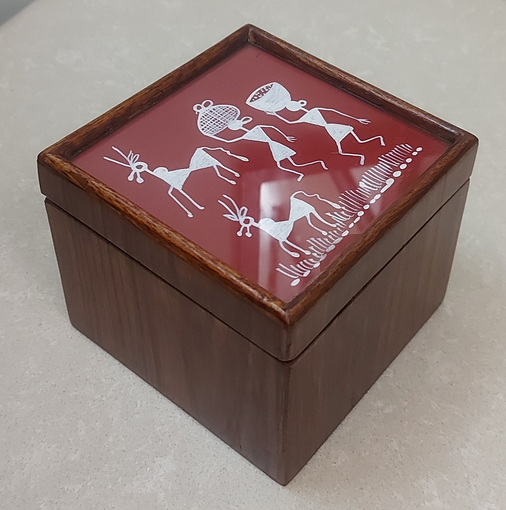 Warli Art Square Box